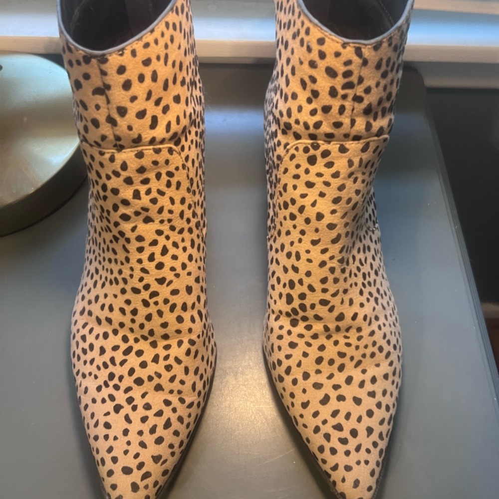 Qupid Leopard Print Ankle Boots